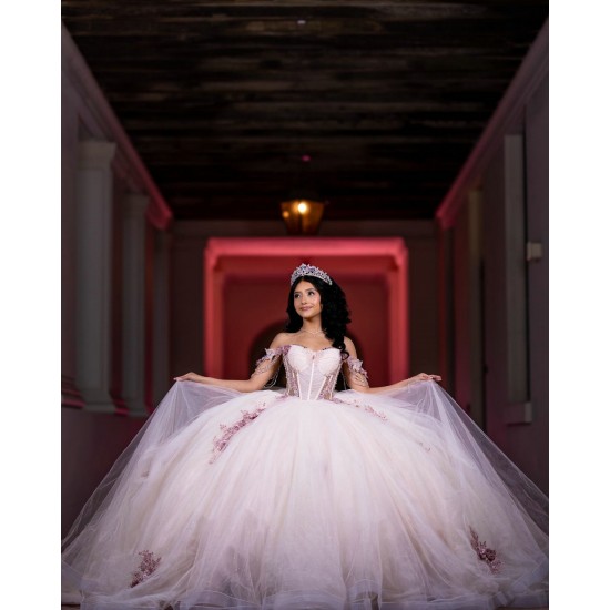 Customized Pink Quinceanera Dress Lace Applique Vestidos De Anos Sweetheart Neck Girl 2024 Ball Gown