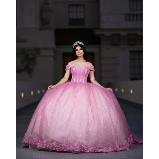 Off Shoulder Lilac Quinceanera Dress Sweetheart Neck Sweet 15 Gowns Lace Appliques Wear Pageant Sequin 2024 Ball Gown Princess Dresses