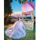 Off Shoulder Lilac Vestidos De 15 Anos 3D Flowers Quince Dresses Sweetheart Neck Birthday Party Gowns