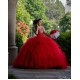 Ruffled 15 Anos Red Quince Dress Sweetheart Neck Girl Birthday Gowns Lace Appliques Sleeveless Women 2024 Ball Gown
